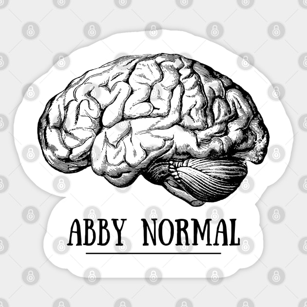 Abby Normal: Young Frankenstein Sticker by Print Lilac